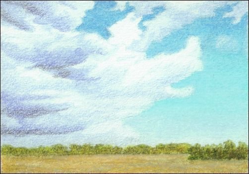 Облака акварелью