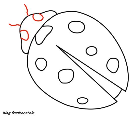 Пошаговое рисование Божьей коровки для детей