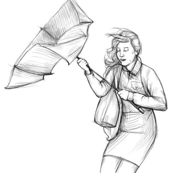 Ветер рисунок карандашом