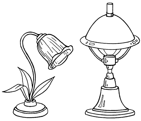 Необычная лампа рисунок