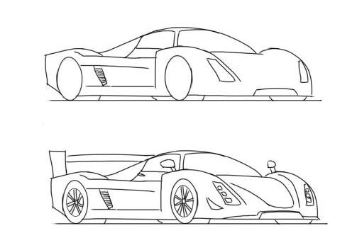 Рисунок машины Феррари