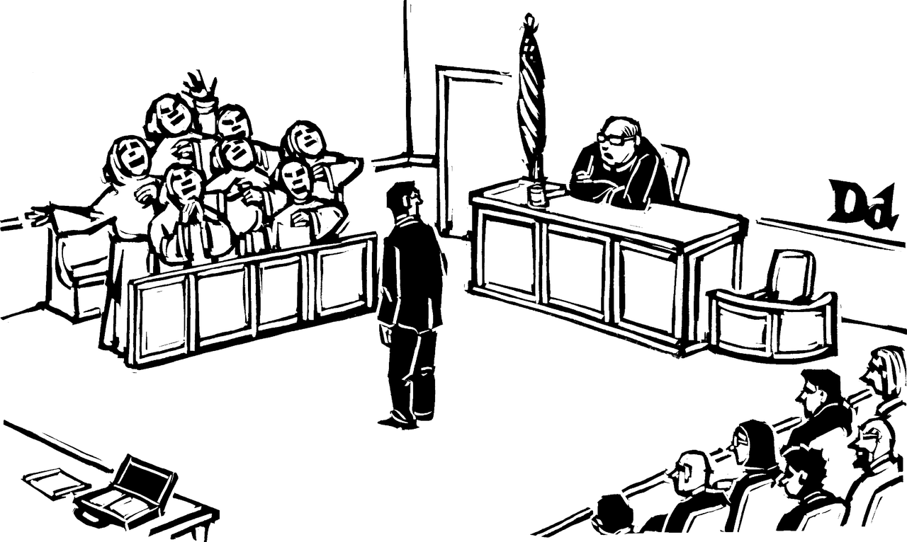 Присяжные карикатура
