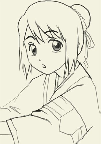 Японское аниме для срисовки