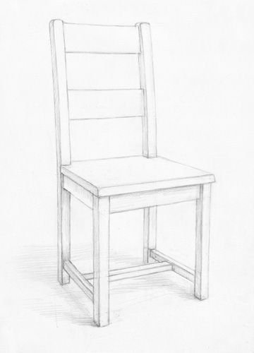 Перспектива стула пошагово