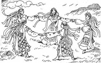 Народные праздничные обряды раскраска