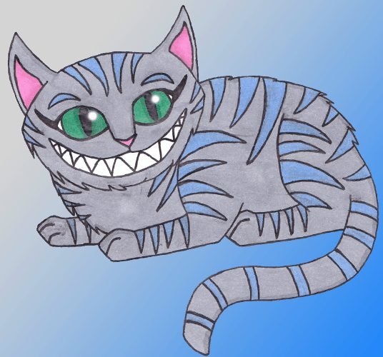 Как нарисовать Чеширского кота из Алисы в стране чудес