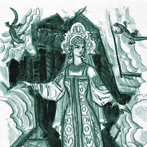 Раскраска Бажова Малахитовая шкатулка