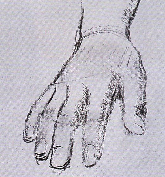 Мужские руки карандашом