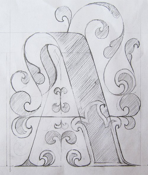 Красивые буквы простым карандашом