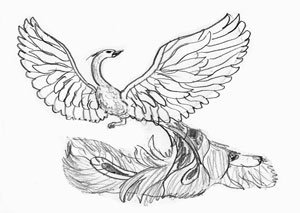 Птица жар птица рисунок карандашом (45 фото)