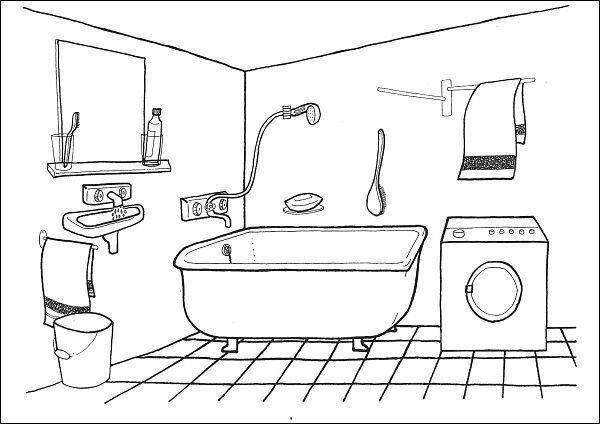 Ванная комната схематично