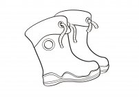 Сапоги раскраска для малышей