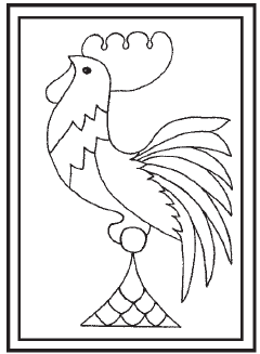Раскраска о золотом петушке