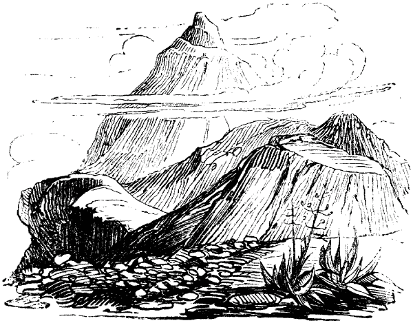 Утес рисунок карандашом