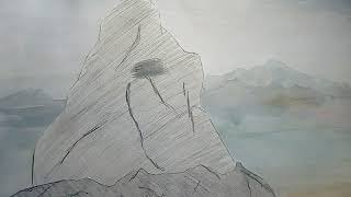 Рисование террейна утёс обрыв