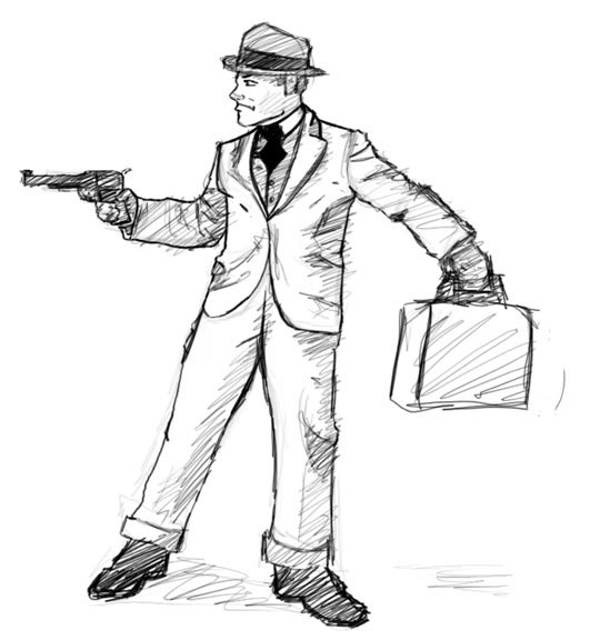 Бандит рисунок