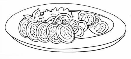 Салат раскраска