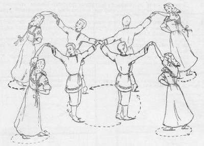 Хоровод раскраска для детей