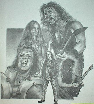 Metallica рисунки карандашом