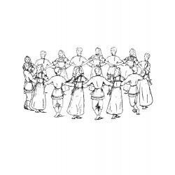 Русский танец раскраска