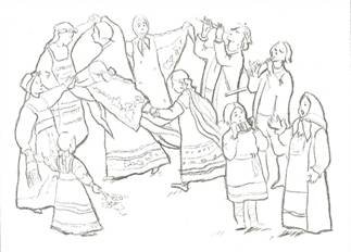 Хоровод раскраска для детей