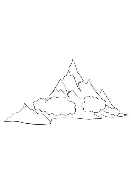Горы рисунок для детей