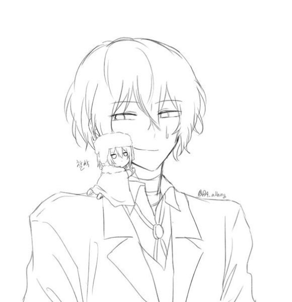 Великий из бродячих псов раскраска Дазай