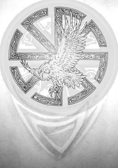 Коловрат на щите эскиз