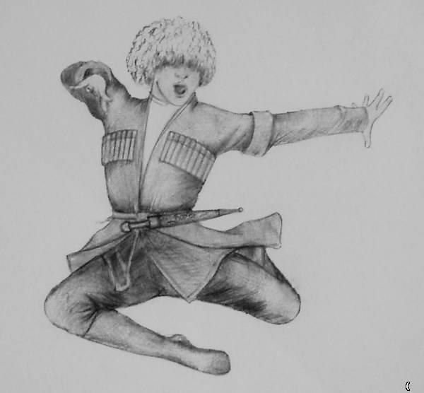 Джигит рисунок