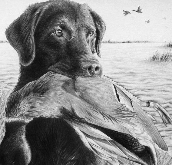 Графика на тему охоты