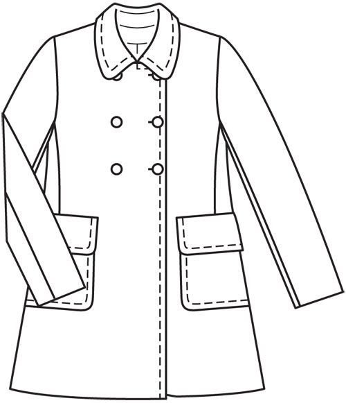 Пальто раскраска для детей