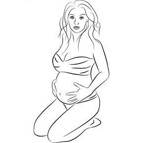 Рисунки беременных женщин карандашом