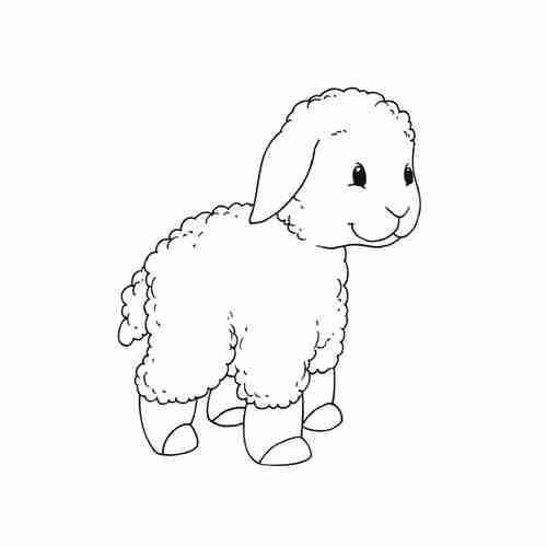 Раскраска Овечка зайчик