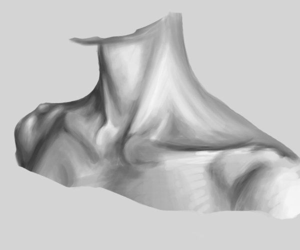 Рисование шеи и ключицы