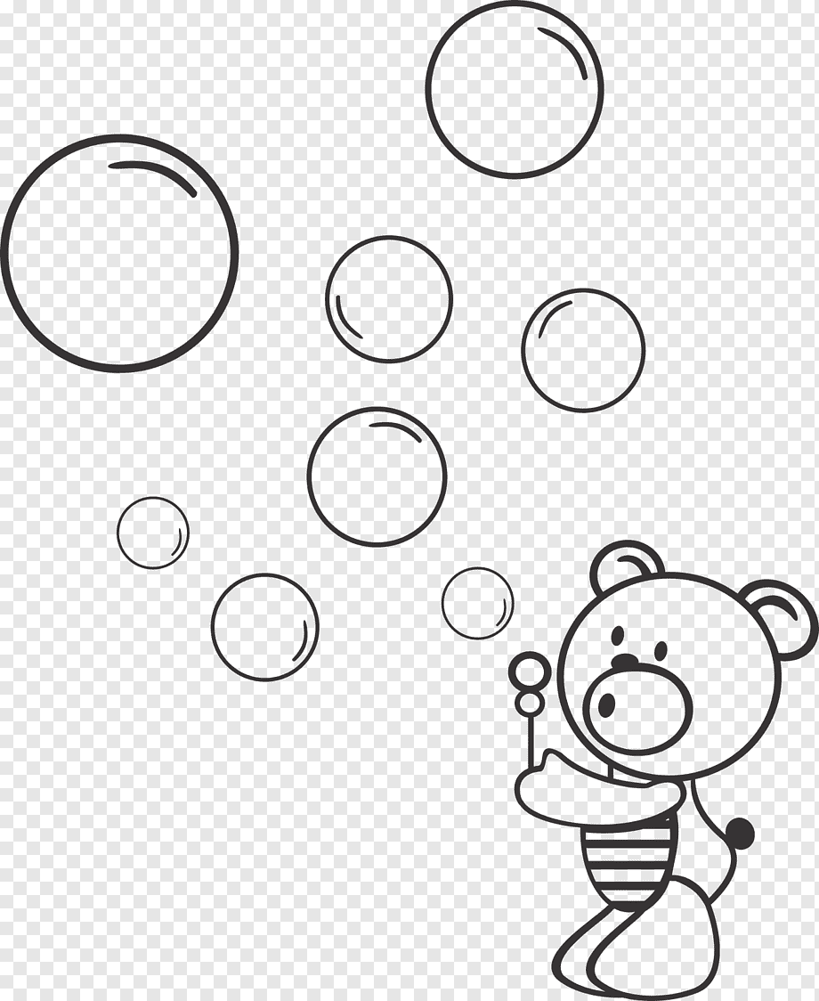 Раскраска мыльные пузыри для детей 2-3 лет