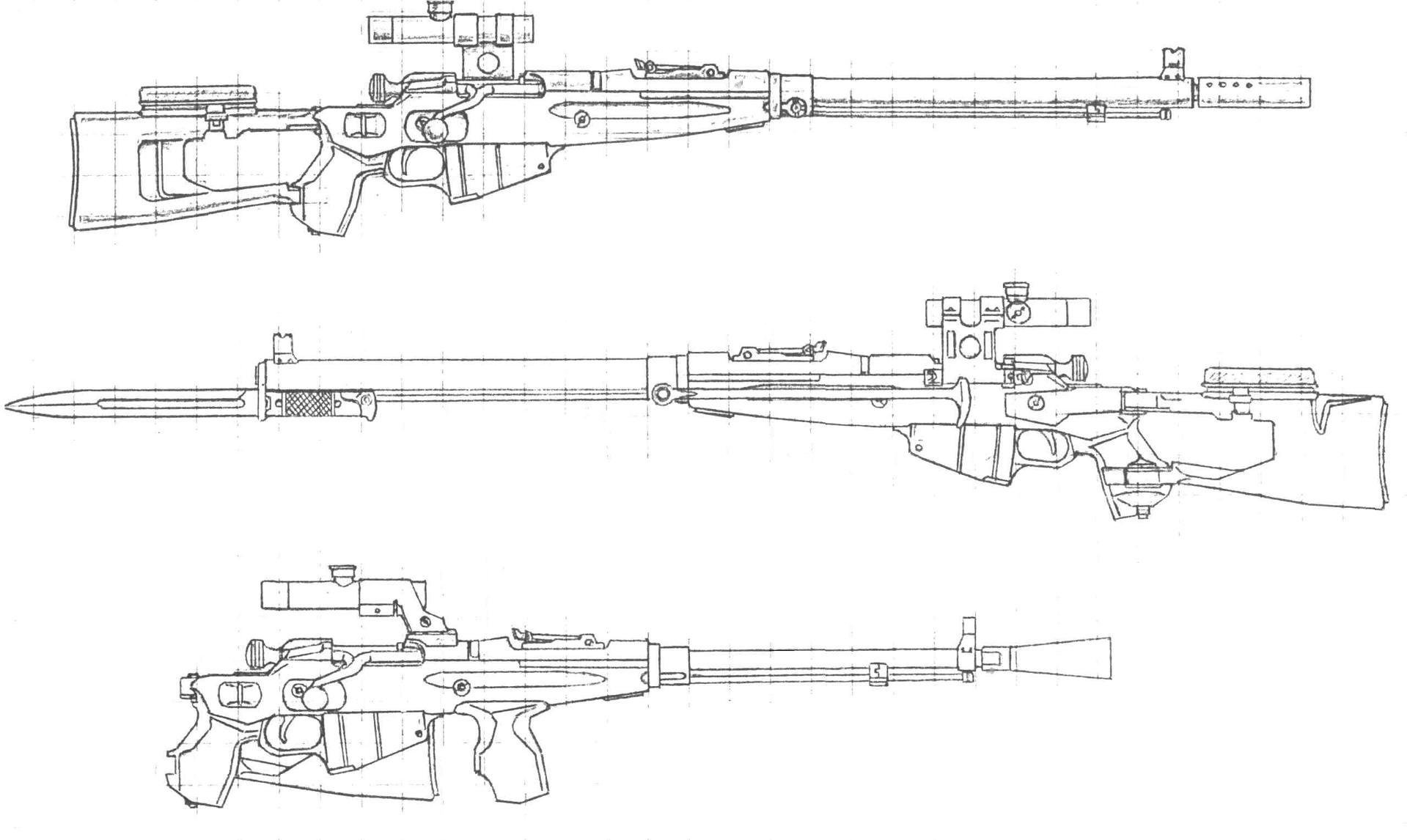 M24 снайперская винтовка чертеж