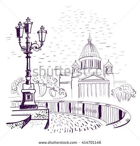 Рисунки Санкт-Петербурга карандашом для детей