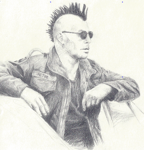 Тилль Линдеманн с ирокезом