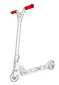 Раскраски самокаты трюковые