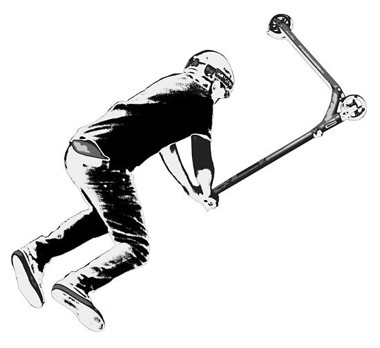 Трюковой самокат рисунок
