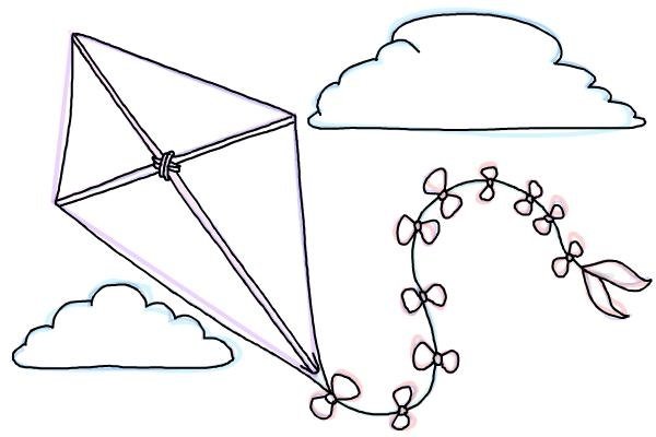 Воздушный змей "раскраска"