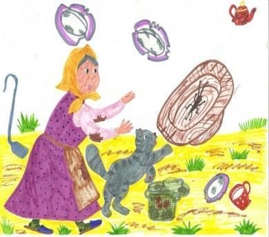 Чуковский Федорино горе раскраска