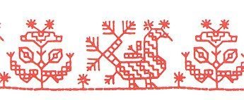 Эскиз полотенца по мотивам народной вышивки