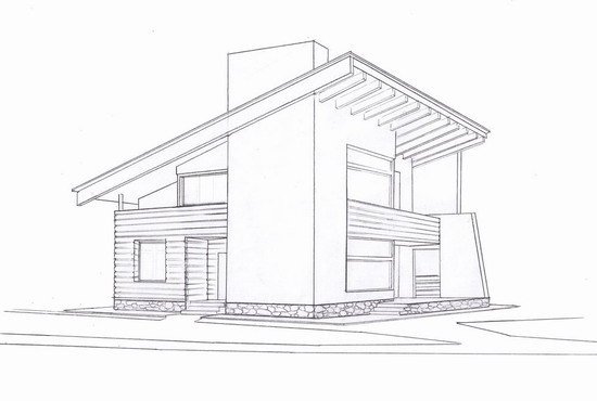 Эскиз здания будущего