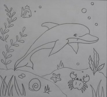 Подводный мир рисунок карандашом