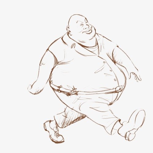 Толстый нарисованный человек