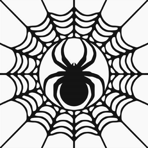 Паук чб для детей