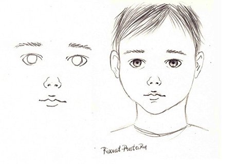 Портрет мальчика карандашом