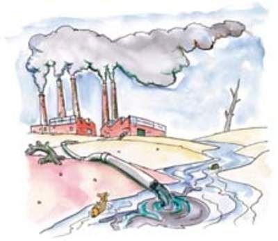 Заводы загрязняют воздух рисунок