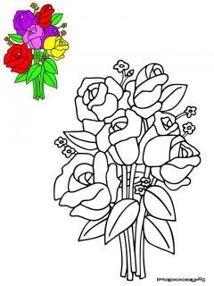 Раскраски букеты большие